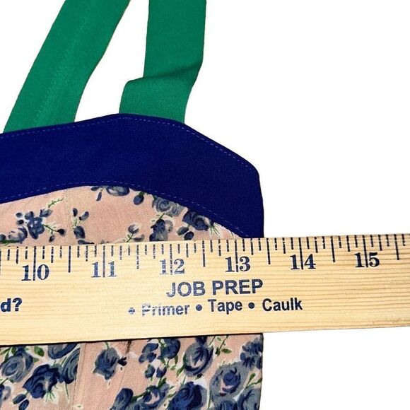 CocoLove flowy fun dress size small rose pink, blue and green w floral scrolls - Picture 4 of 10